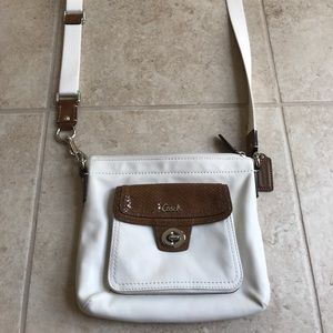 White Coach Leather Crossbody